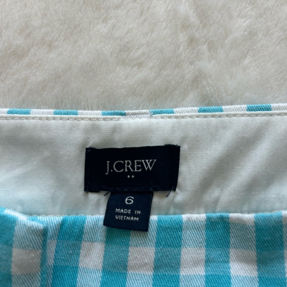 J.Crew Blue Gingham Shorts Size 6 Cotton Summer Preppy Casual - Picture 9 of 12
